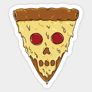 Pizza Skull Sticker